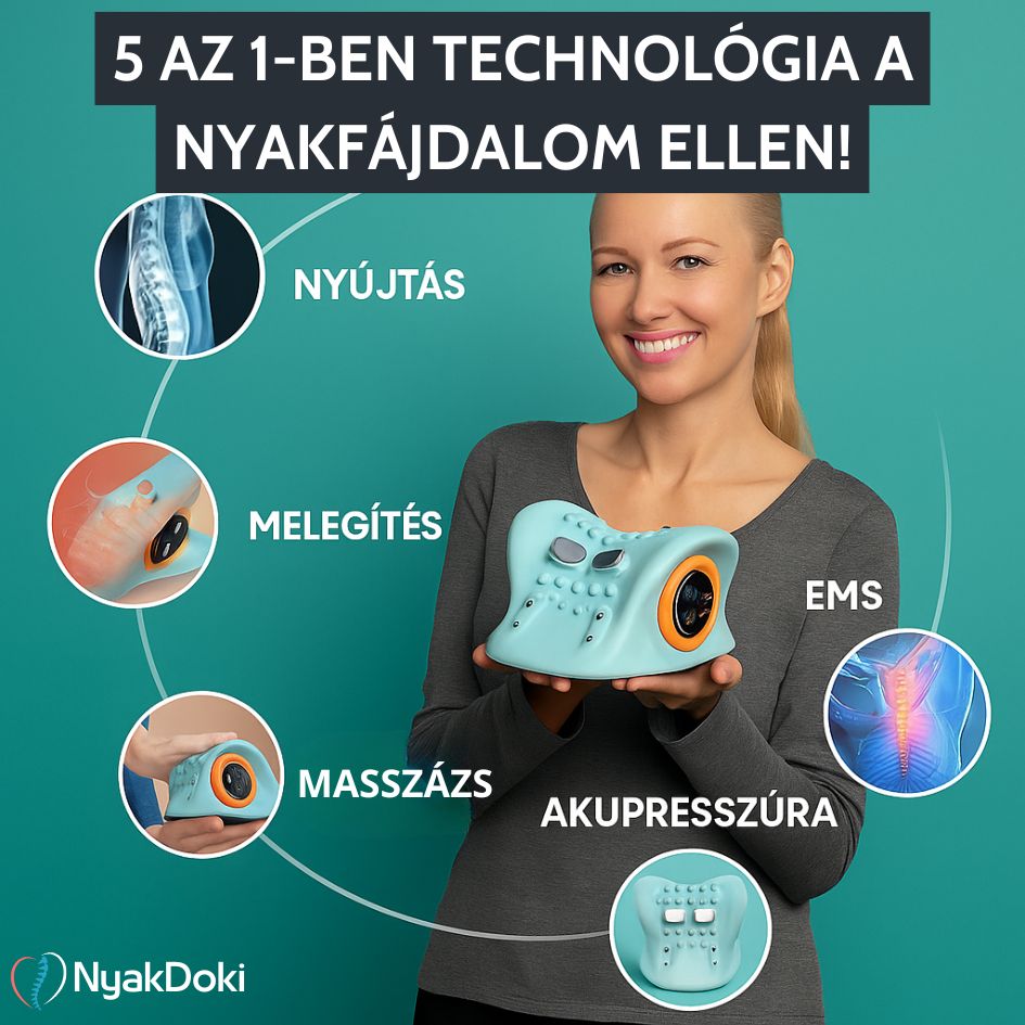NyakDoki 2.0 - Masszázs, EMS Stimuláció, Akupresszúra, Melegítés, Nyújtás